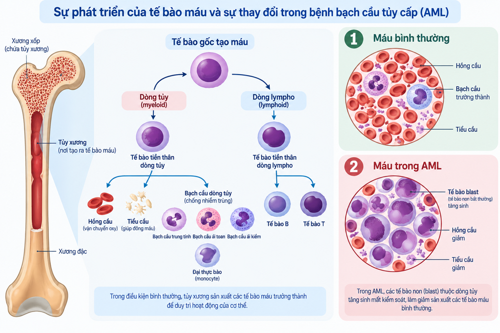 Ung thư máu là gì? Phân loại, dấu hiệu, chẩn đoán và phương pháp điều trị - hình minh họa 2