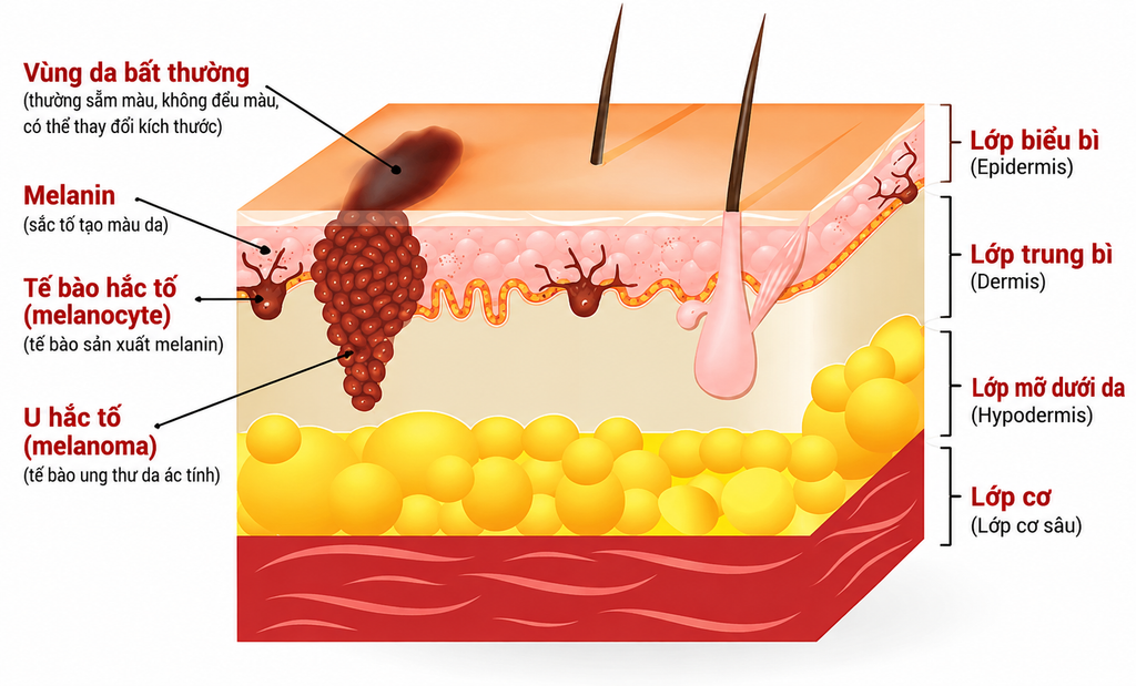 U hắc tố (Melanoma): Nguyên nhân, dấu hiệu, chẩn đoán và điều trị - hình minh họa 2
