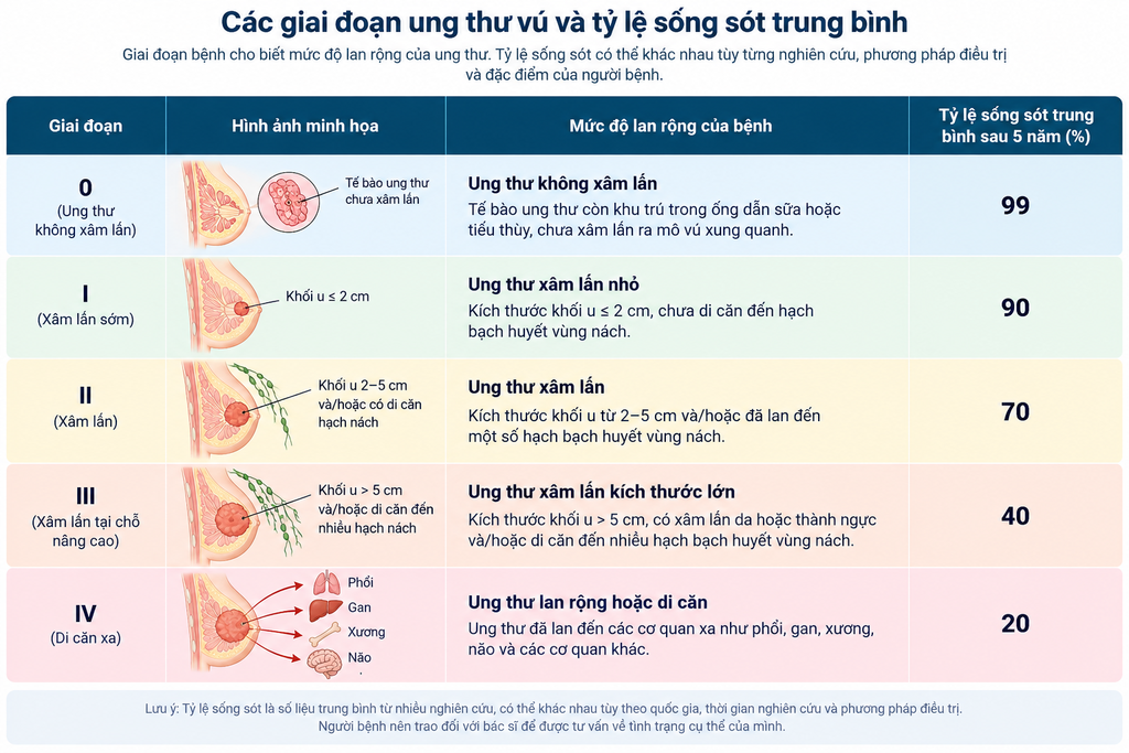 Ung thư vú là gì? Nguyên nhân, dấu hiệu, chẩn đoán và phương pháp điều trị - hình minh họa 3